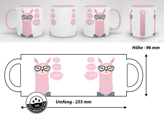 Tasse No drama lama lady Rosa