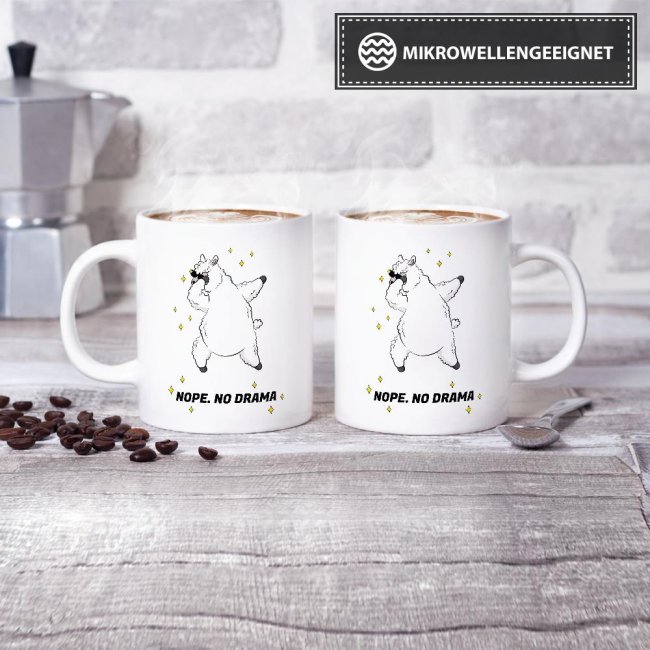 Tasse Nope no drama Weiss
