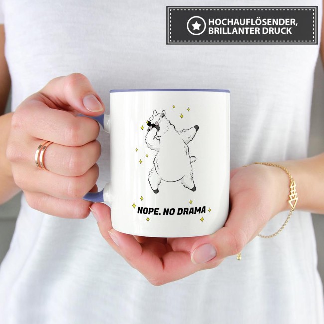 Tasse Nope no drama Cambridge-Blau