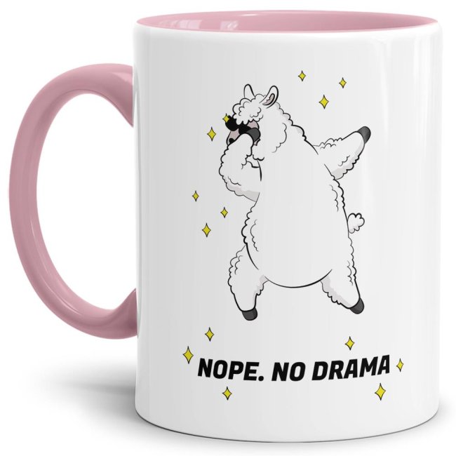 Tasse Nope no drama Rosa