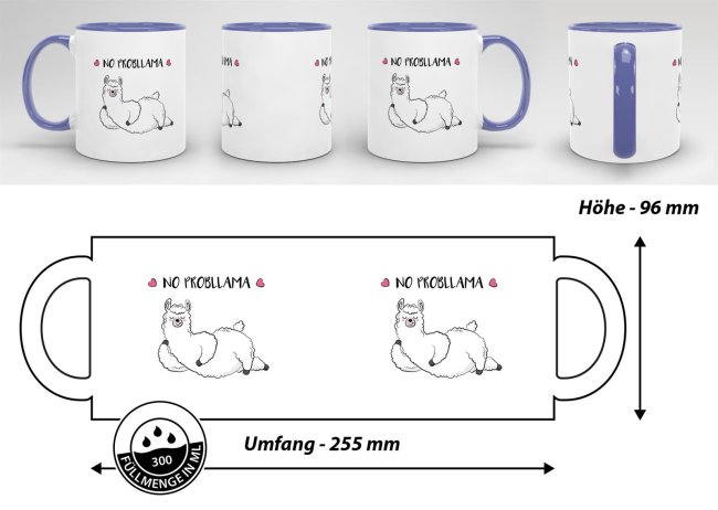 Tasse No probllama Cambridge-Blau