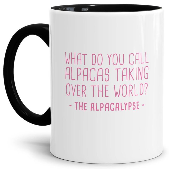Tasse The Alpacalypse Schwarz