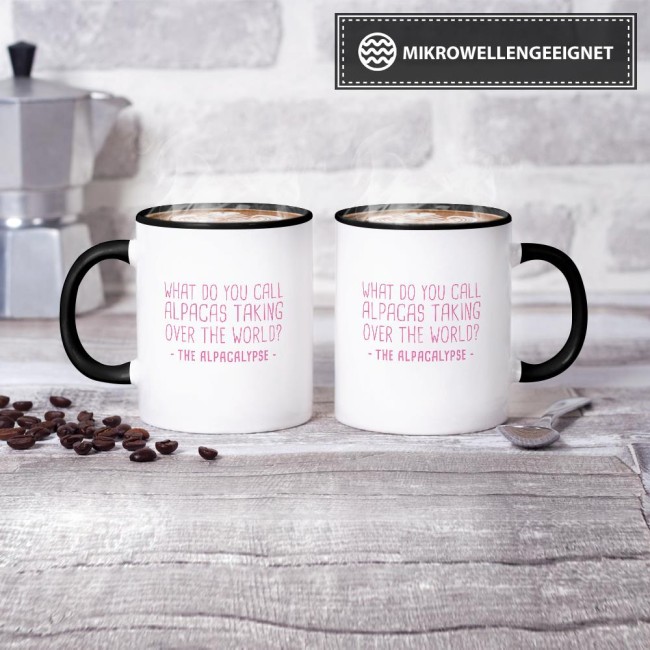 Tasse The Alpacalypse Schwarz