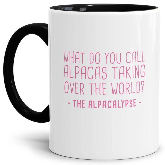 Tasse The Alpacalypse Schwarz