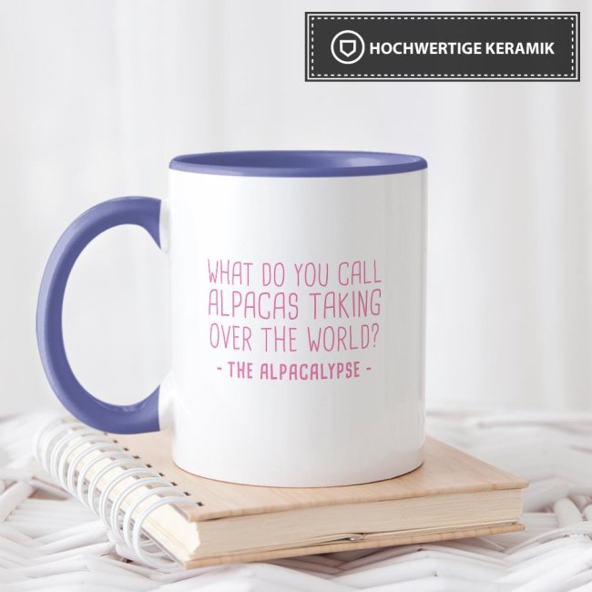 Tasse The Alpacalypse Cambridge-Blau