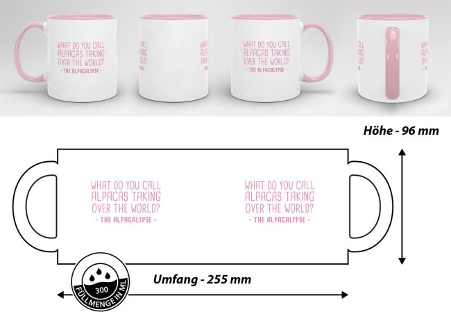Tasse The Alpacalypse Rosa