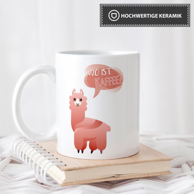 Tasse Wo ist Kaffee Weiss