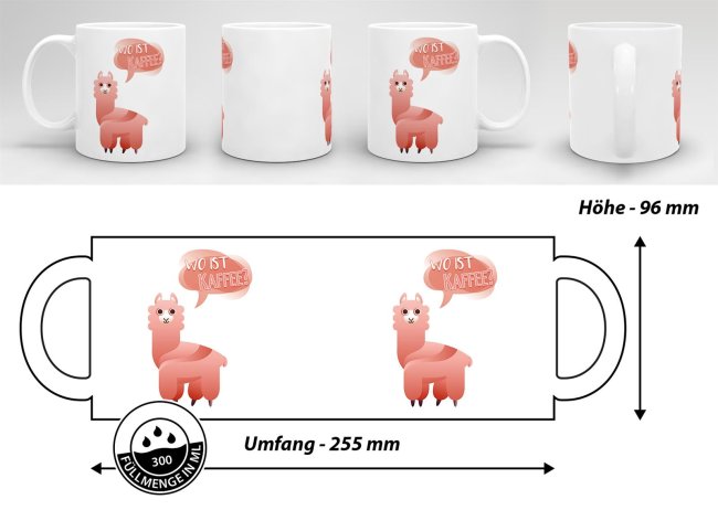 Tasse Wo ist Kaffee Weiss