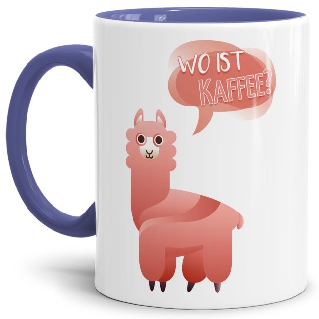 Tasse Wo ist Kaffee Cambridge-Blau