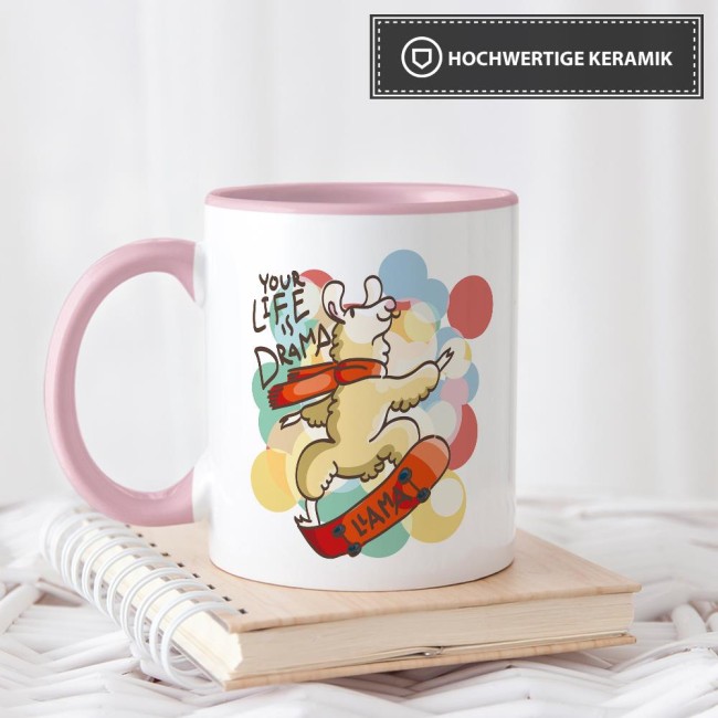 Tasse Your life is drama lama Rosa