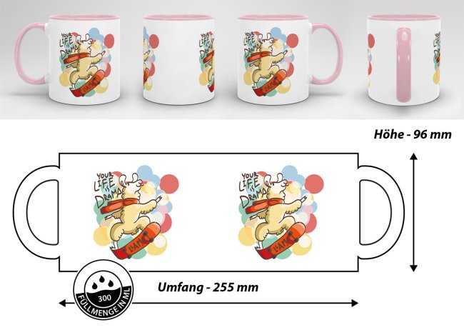 Tasse Your life is drama lama Rosa