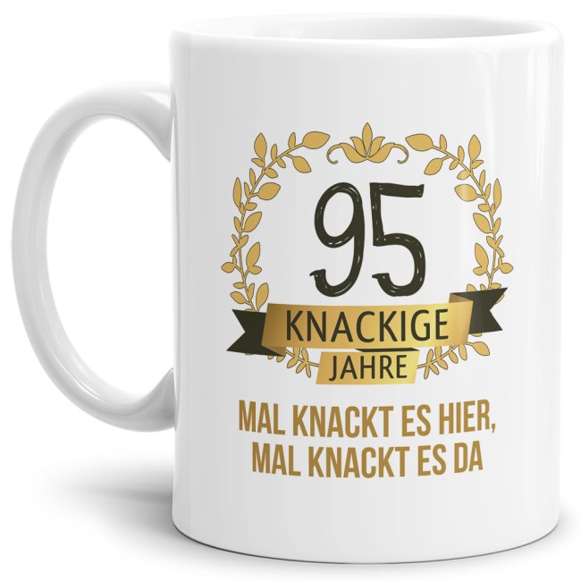 Geburtstagstasse mit Spruch - Knackige 95