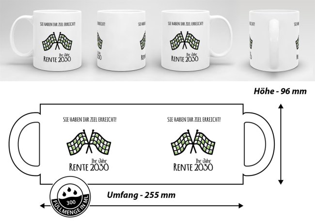 Tasse zum Ruhestand Ziel erreicht -Ihr Jahr-