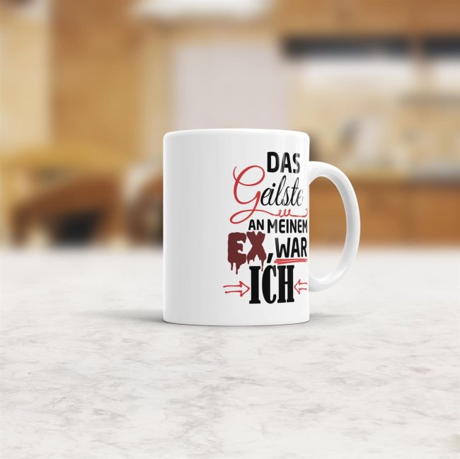 Tasse f&uuml;r Sie - Das Geilste an meinem Ex war ich - Weiss