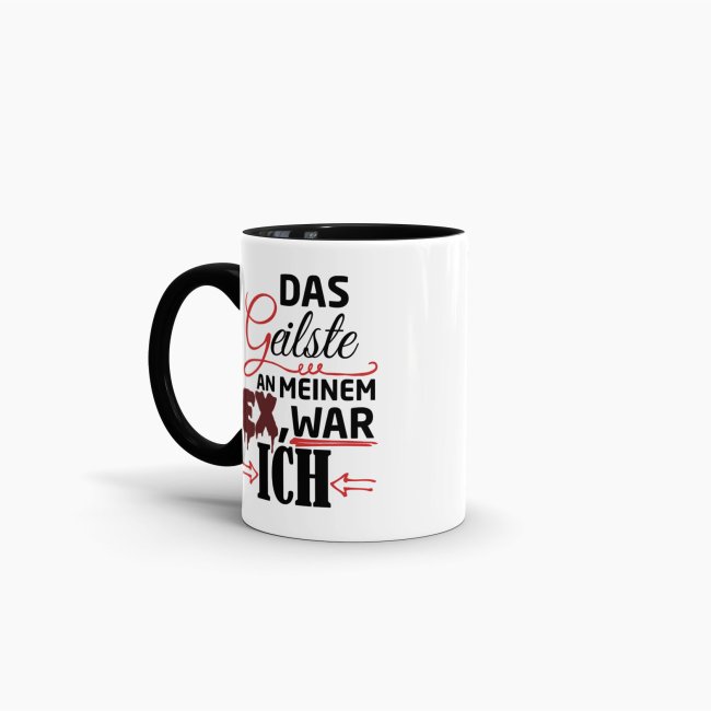 Tasse f&uuml;r Sie - Das Geilste an meinem Ex war ich - Schwarz