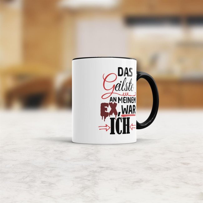 Tasse f&uuml;r Sie - Das Geilste an meinem Ex war ich - Schwarz