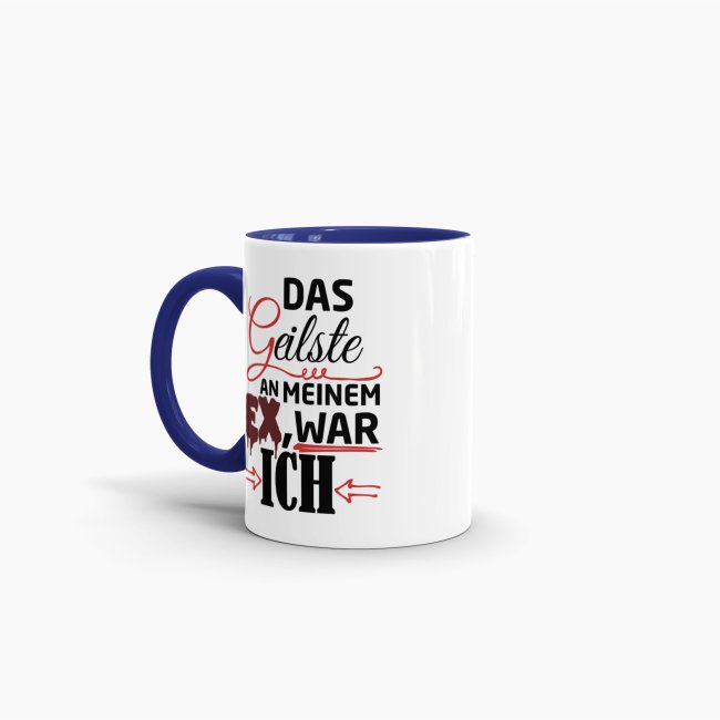 Tasse f&uuml;r Sie - Das Geilste an meinem Ex war ich - Dunkelblau