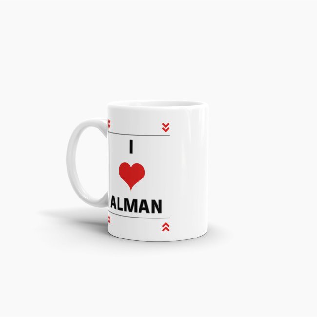Tasse mit Spruch - I Love Alman - Weiss