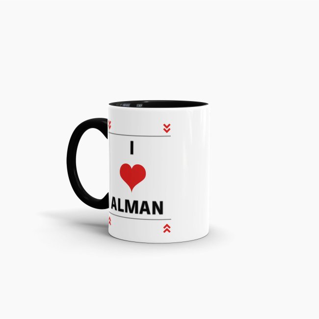 Tasse mit Spruch - I Love Alman - Schwarz
