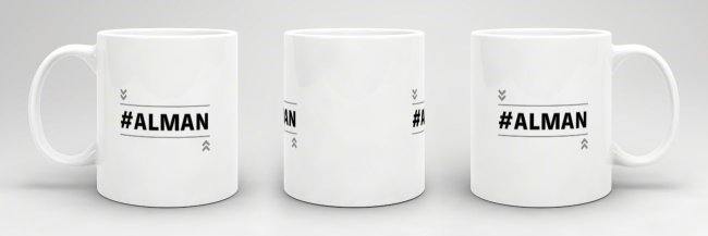 Tasse mit Spruch - #Alman - Weiss