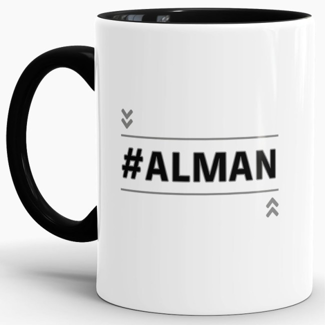 Tasse mit Spruch - #Alman - Schwarz