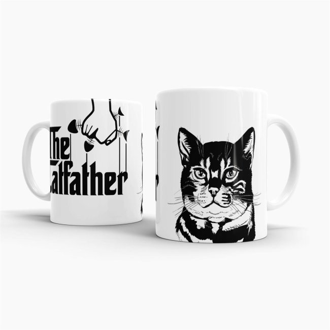 Tasse The Catfather Weiss-Schwarz