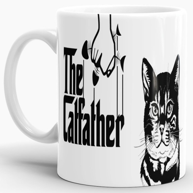 Tasse The Catfather Weiss-Schwarz