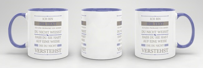 Berufe-Tasse - Ich l&ouml;se Probleme - Eigener Beruf - Cambridge Blau