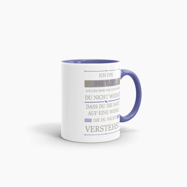 Berufe-Tasse - Ich l&ouml;se Probleme - Eigener Beruf - Cambridge Blau