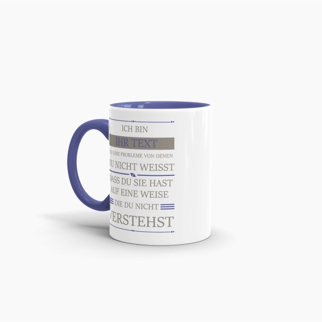 Berufe-Tasse - Ich l&ouml;se Probleme - Eigener Beruf - Cambridge Blau