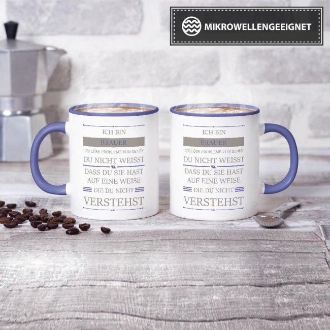 Berufe-Tasse - Ich bin Brauer, ich l&ouml;se Probleme, die du nicht verstehst - Cambridge Blau