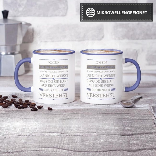 Berufe-Tasse - Ich bin Industriekaufmann, ich l&ouml;se Probleme, die du nicht verstehst - Cambridge Blau