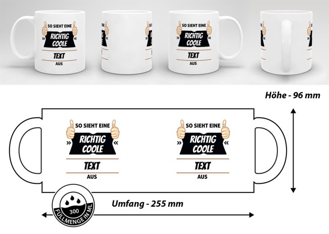 Berufe Tasse - So sieht eine richtig coole -Ihr Text- aus
