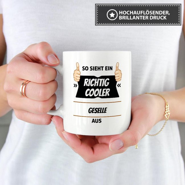 Berufe Tasse - So sieht ein richtig cooler Geselle aus