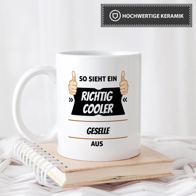 Berufe Tasse - So sieht ein richtig cooler Geselle aus