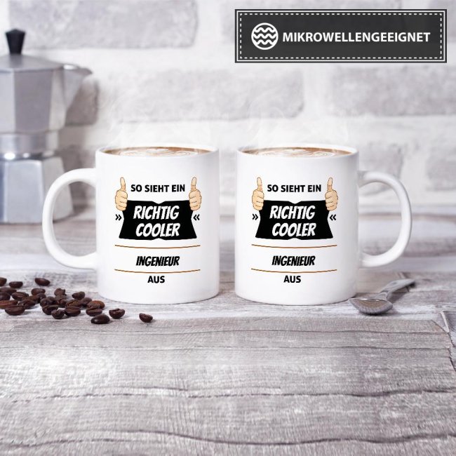 Berufe Tasse - So sieht ein richtig cooler Ingenieur aus