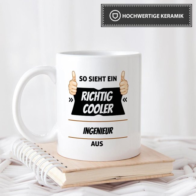Berufe Tasse - So sieht ein richtig cooler Ingenieur aus