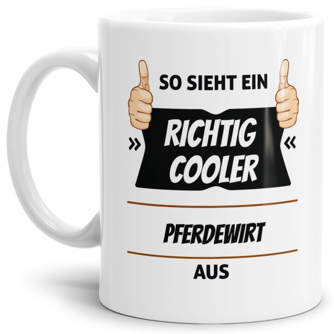 Berufe Tasse - So sieht ein richtig cooler Pferdewirt aus