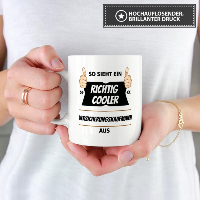 Berufe Tasse - So sieht ein richtig cooler Versicherungskaufmann aus