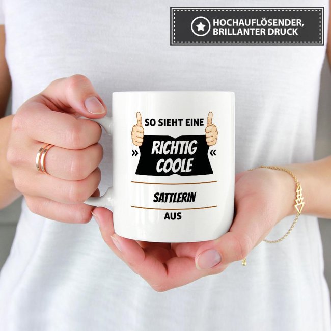 Berufe Tasse - So sieht eine richtig coole Sattlerin aus