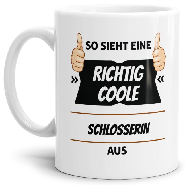 Berufe Tasse - So sieht eine richtig coole Schlosserin aus