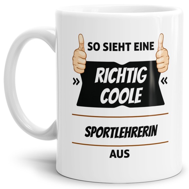 Berufe Tasse - So sieht eine richtig coole Sportlehrerin aus