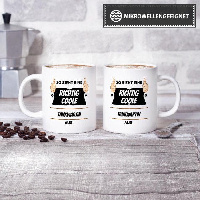 Berufe Tasse - So sieht eine richtig coole Tankwartin aus