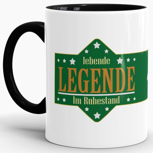 Tasse - Lebende Legende im Ruhestand - Schwarz