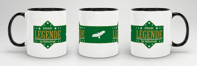 Tasse - Lebende Legende im Ruhestand - Schwarz