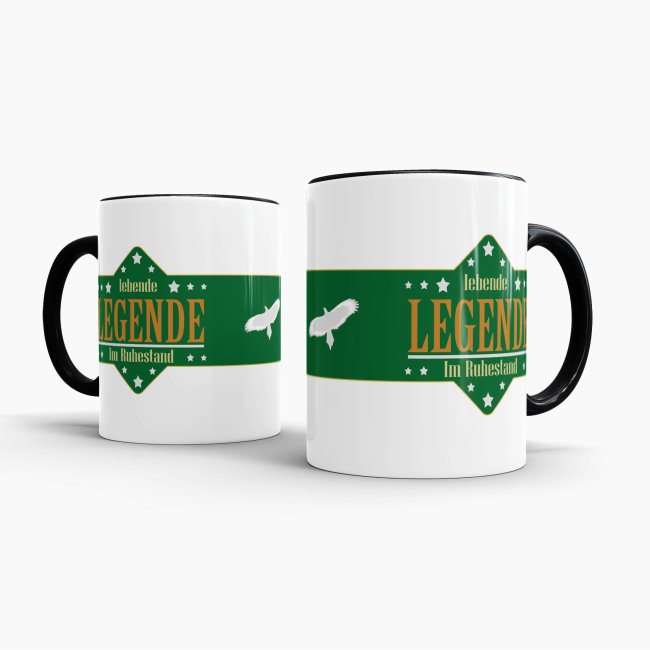 Tasse - Lebende Legende im Ruhestand - Schwarz