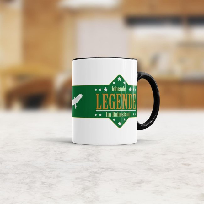 Tasse - Lebende Legende im Ruhestand - Schwarz