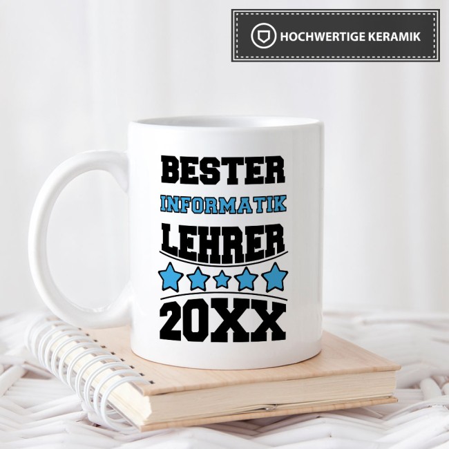 Tasse Bester Informatik-Lehrer Weiss