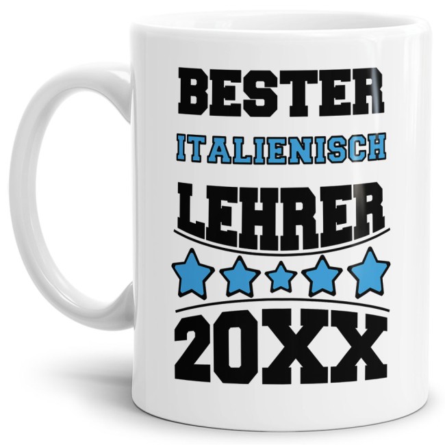 Tasse Bester Italienisch-Lehrer Weiss