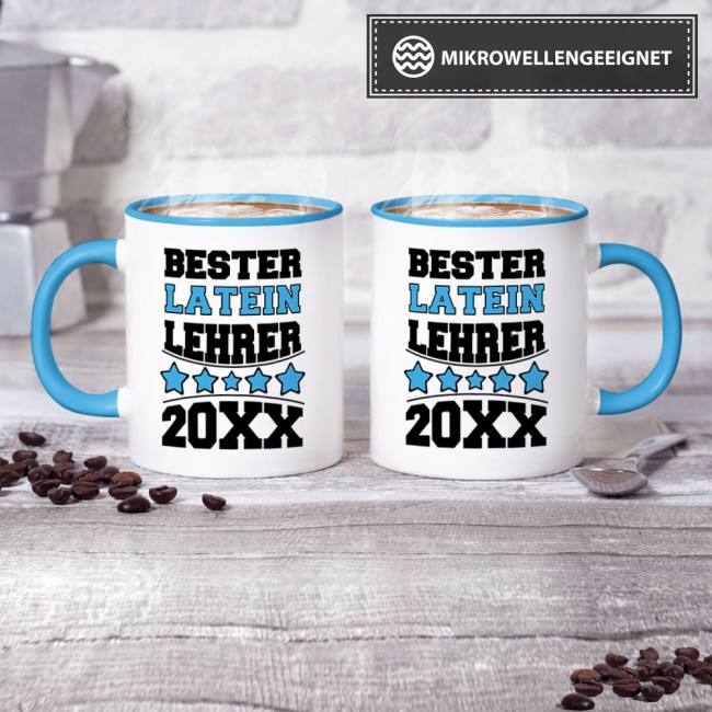 Tasse Bester Latein-Lehrer Hellblau